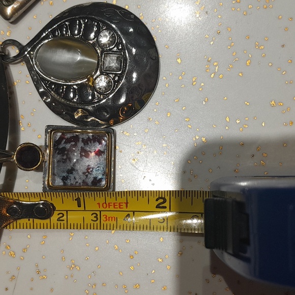 3 piece Lia Sophia silver tone interchangeable slide necklace piece bundle - Picture 9 of 10